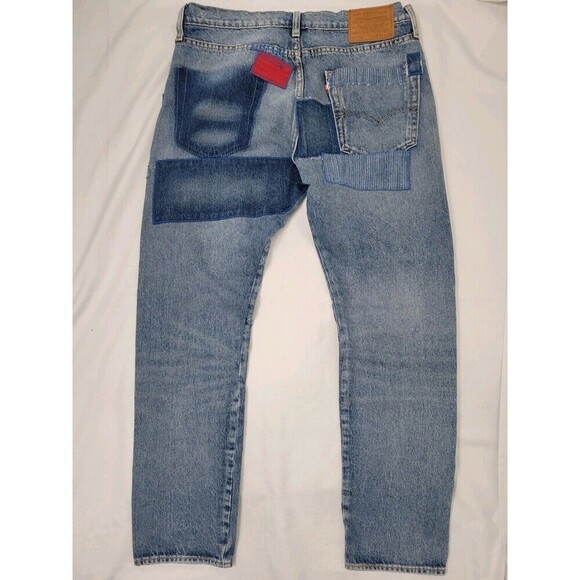 LEVIS 512 SLIM TAPER FIT Patches 5- Pocket Zip Fly  Men's JEANS Size W 33   L30 - Picture 4 of 16